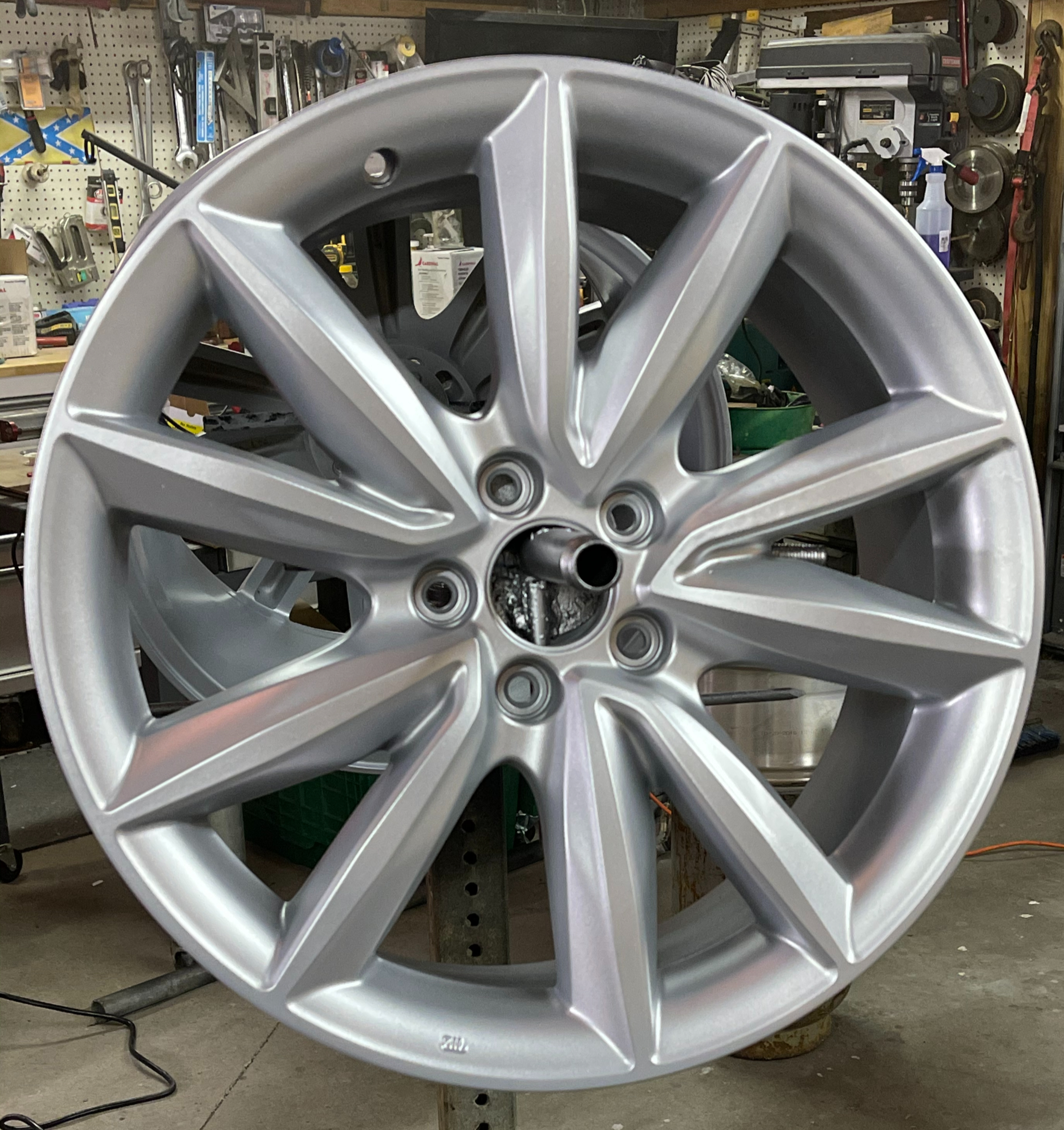 Silver wheel refinish NC